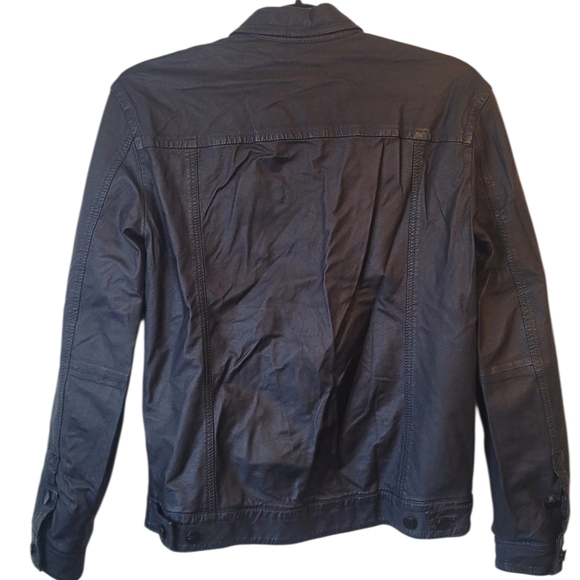 ATM Black Waxy Leather Cargo Jacket Women's Size XS - Picture 2 of 8